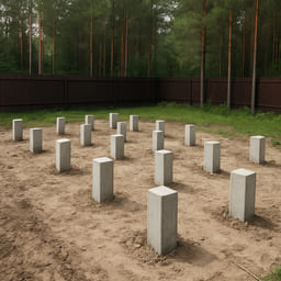 ЖБ сваи 150×150 под баню 6×8